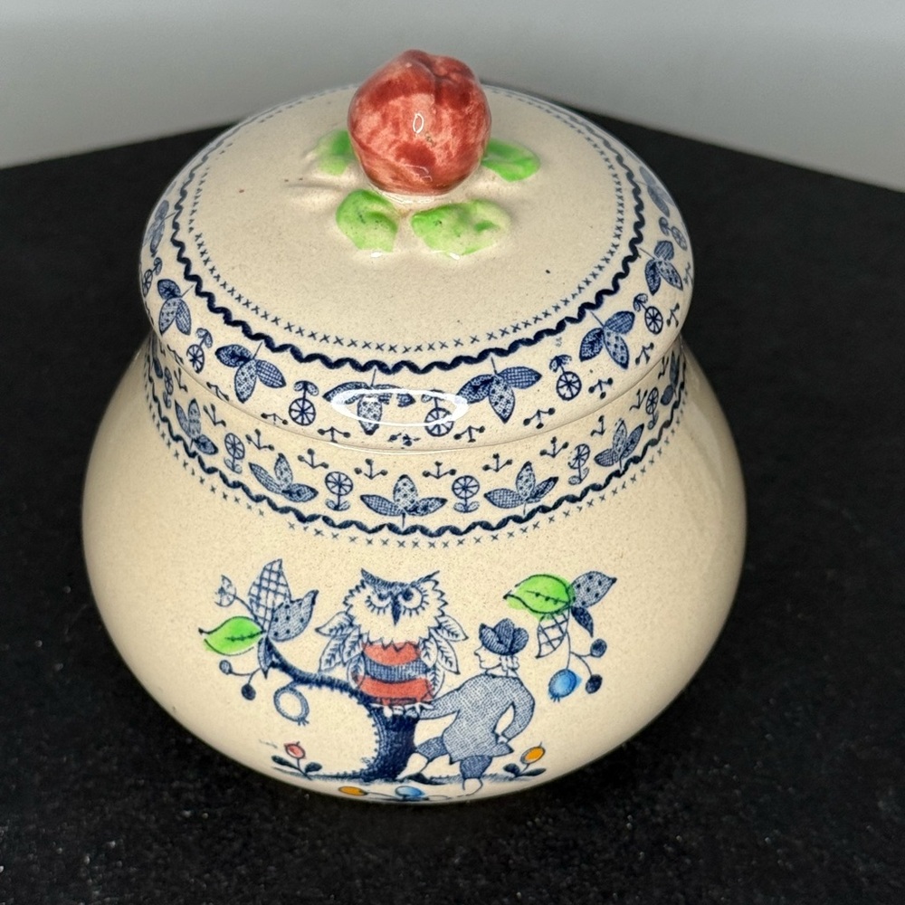 Vintage Made in England Ironstone Sugar Bowl by Johnson Brothers